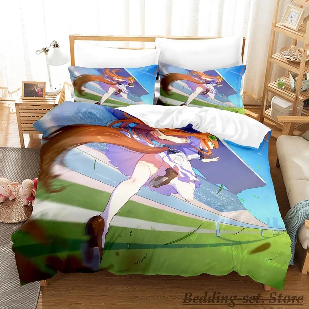 Pretty Derby Ložní souprava Jednolůžková Dvojlůžková Plná Queen King Size Ložní souprava Ložnice pro dospělé Dětská Ložní povlečení Anime parure de lit Bed