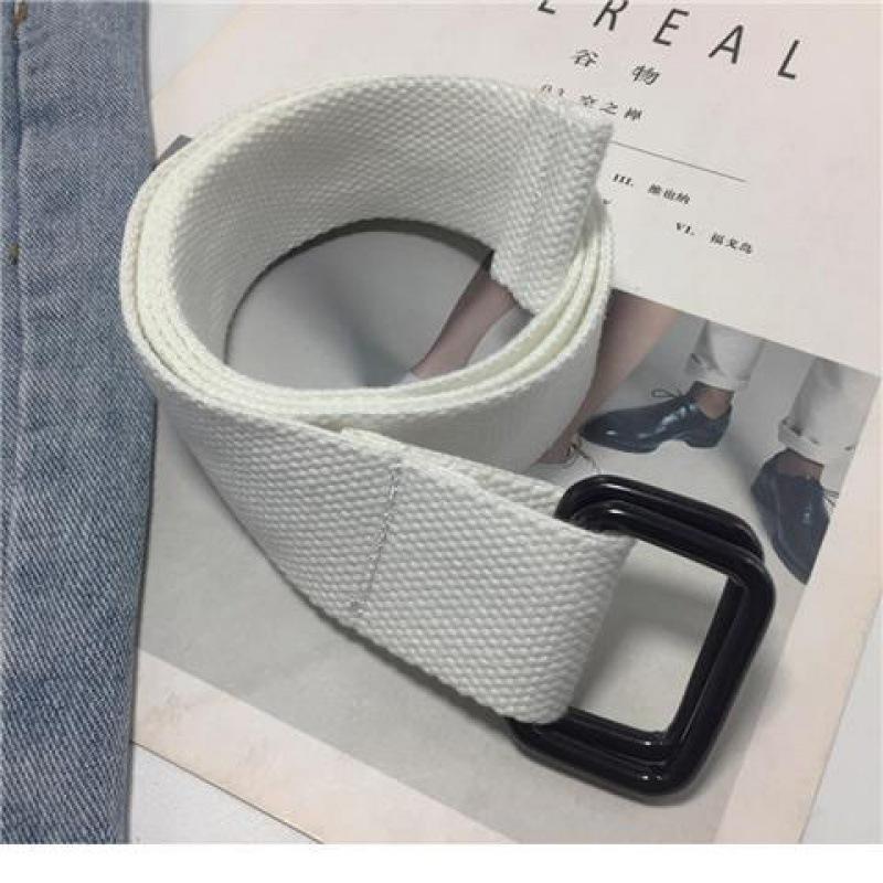 

Качественный холщовый ремень для студентов, несколько размеров, идеально подходит для повседневного и формального стилей. White 110cm