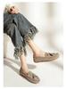 2025 Damen Echtleder Quasten Rutschfeste Slipper – Lässige Slip-on Umstandsschuhe