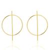 Hoop Trendy Geometric Earrings Minimalist Alloy Statement Jewelry For Women