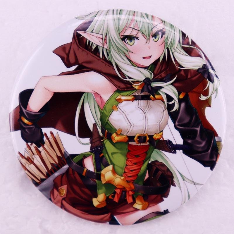 Goblin Slayer Anime Tinplate Brooch Pin белый