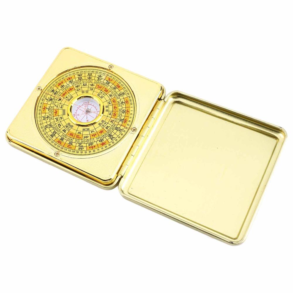 Flip Cover Compass Alloy Feng Shui Compass Collectible Geomancy Tool  Personal Carry