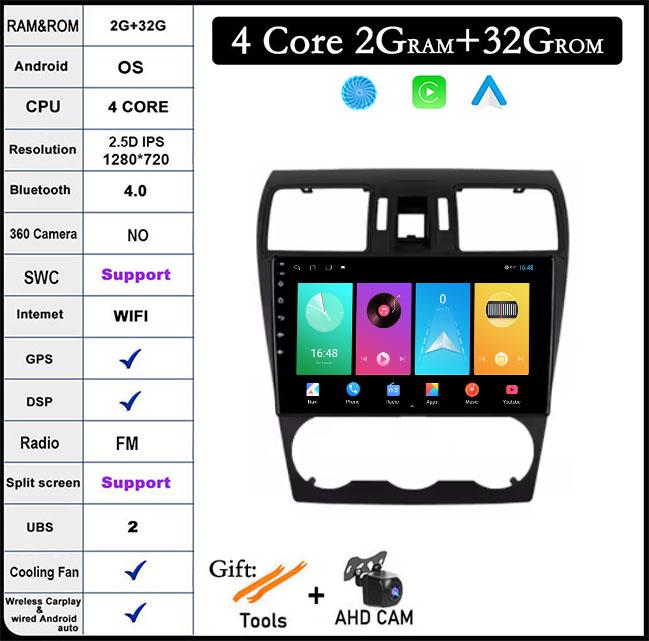 9 Inch For Subaru Forester 4 SJ XV WRX 2012-2015 DSP Android 14 Car Radio Multimedia Video Player Navigation Stereo GPS Monitor