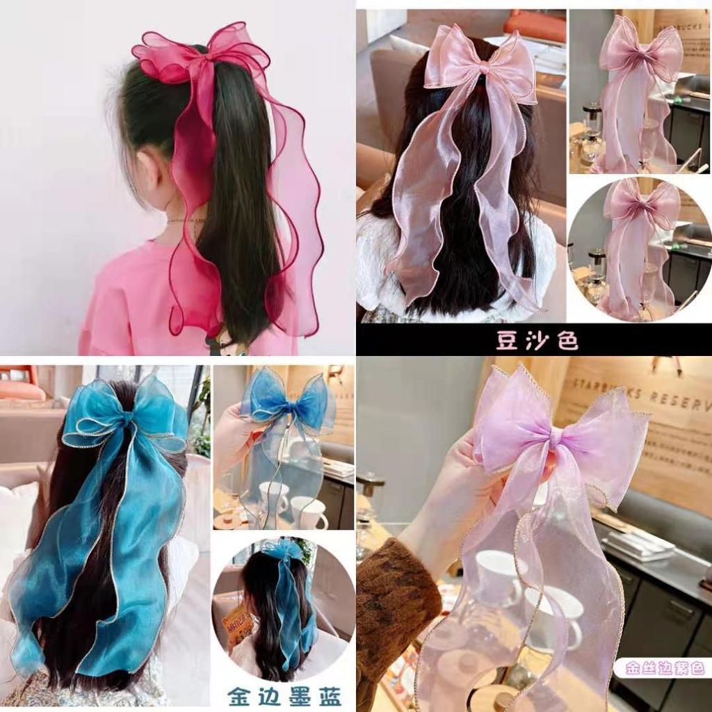 Lengthened Braided Hair with Bow Headwear, Women's Treasure, Children's Hair Clip, Headwear Edge Clip