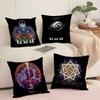 T-Tool Band Rock Cushion Cover Silky Short Plush Sofa Pillow Cover Hidden Zipper Soft Dustproof Case for Home Decor