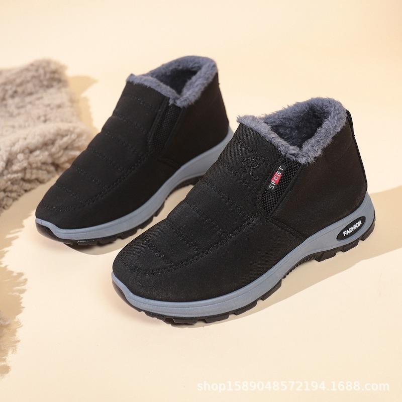 New cotton shoes for men and women, old Beijing velvet warm short boots, casual cotton boots, snow boots for women