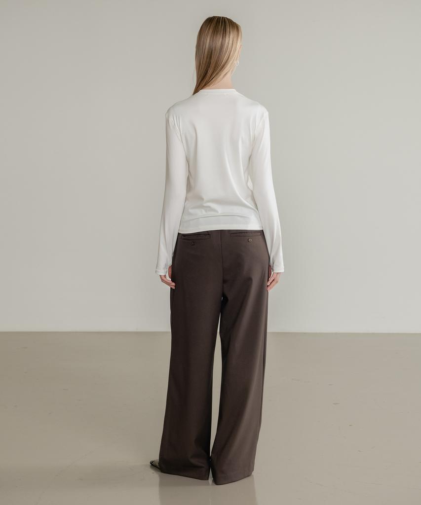 SSIN AND LEE (W) Active Long Sleeve Jersey Top Ivory