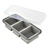 Silicone Snack Containers with Sealed Lid 2/3/4 Compartments Condiment Box High/Low Temp Resistant Divided Food Container for School Travel