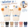Windproof Winter Plush Gloves Cute Bear Cycling Gloves Korean Touch Screen Gloves  Women