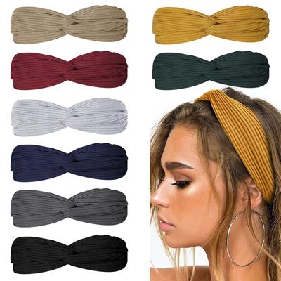 Womens Crochet Knit Knot Head Wrap Knitted Solid Winter Headband Hair Band Loop