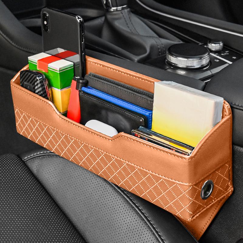 Car Seat Storage Box Console Side Filler Organizer High Capacity Console Side Storage For Car Accessories Convenient Seam Plug