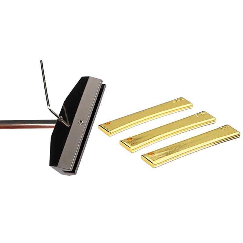 Professional Guitar Fret Press Tool with 3 Radians Inserts Alloy Texture for Precise Electric Bass Instrument Repair