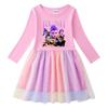Kinder Kpop Demon Slayer Regenbogen Pailletten Prinzessinnenkleid - Kurzarm Sommer & Langarm Frühling/Herbst Optionen