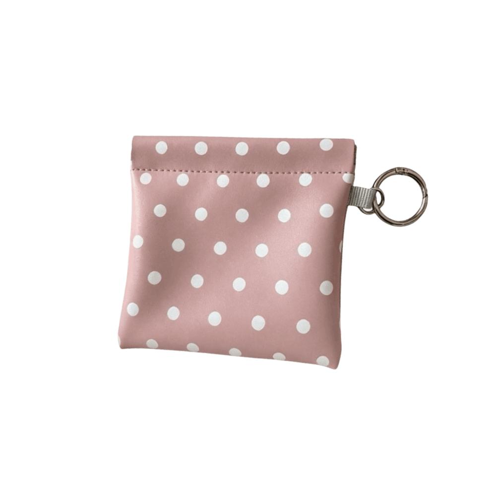 PU Self-closing Storage Bag Automatic Closed Hanging Lipstick Pouch Polka Dot Coin Purse  Unisex