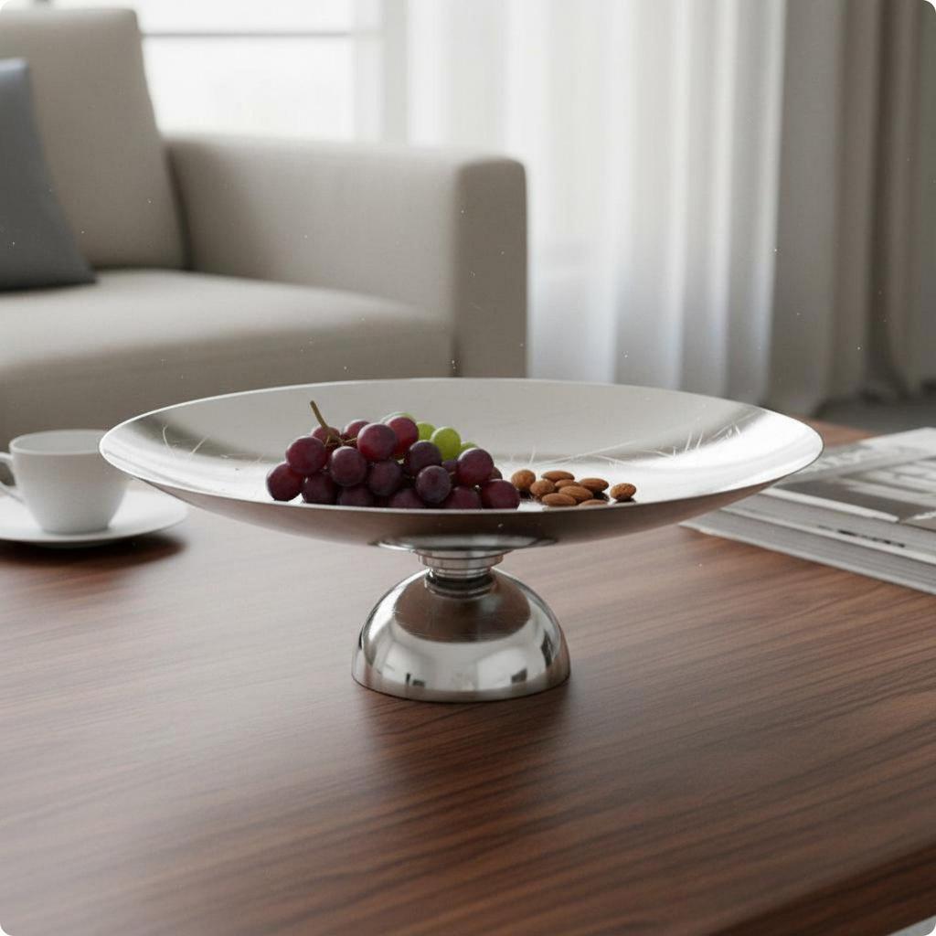 Stainless Steel Fruit Dish Multi-Purpose Tableware Mirror Finish for Living Room