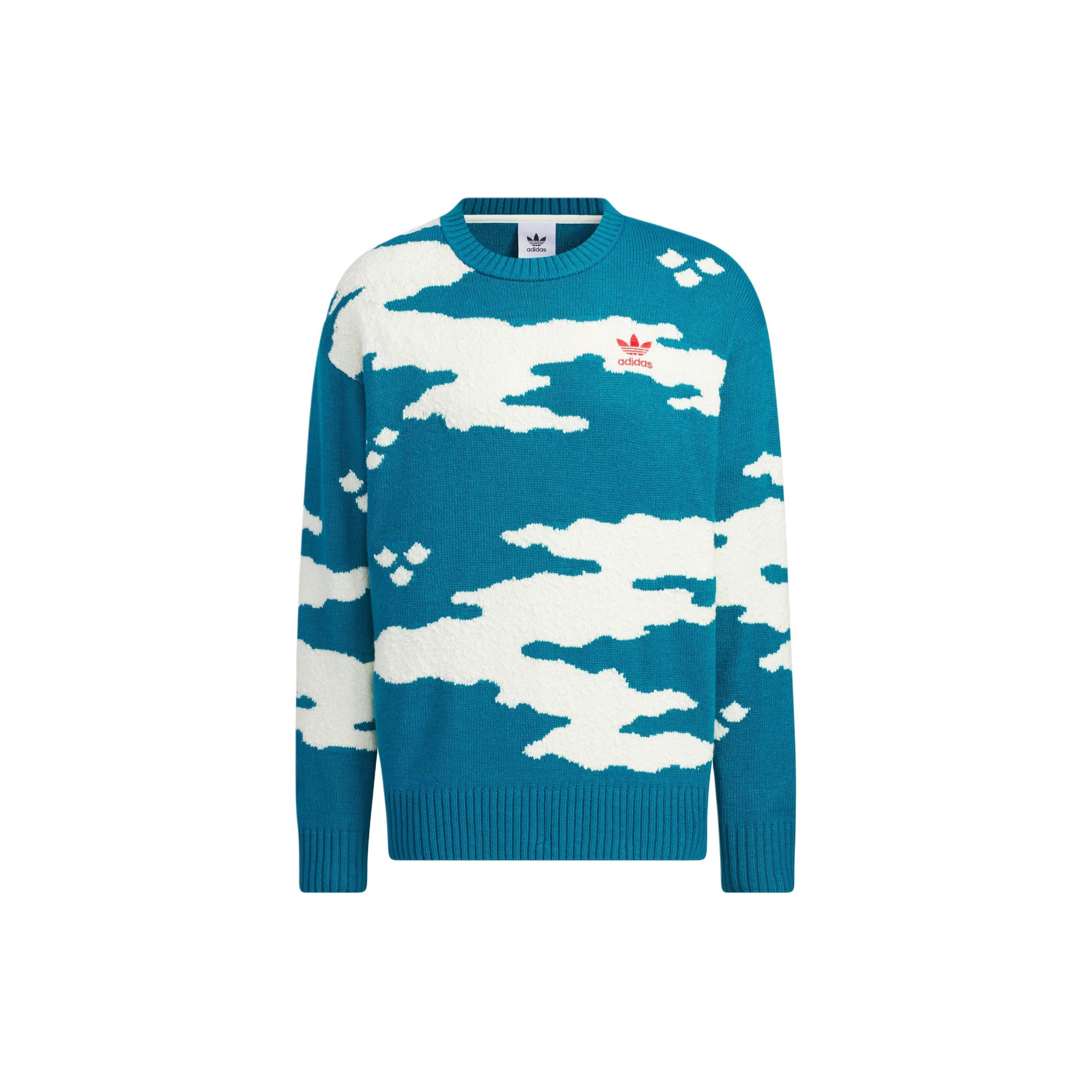 adidas Originals Sweater Asia Sizing  Blue White  Men s JE9189 S