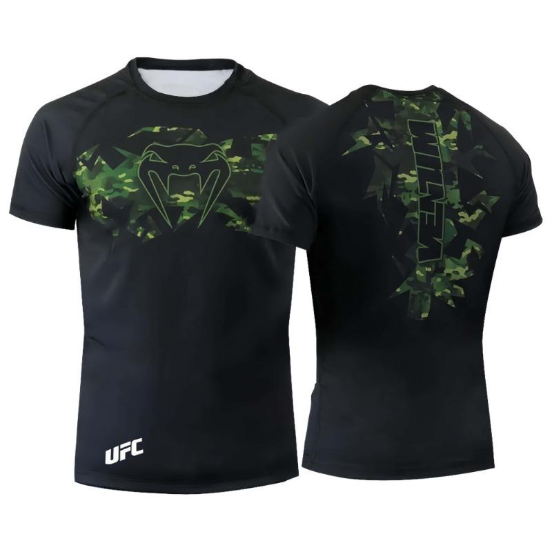 Sommer Heißverkauf UFC Boxen Kampfwettbewerb Herren T-Shirt Mode Schnelltrocknend Lässig Atmungsaktiv Rundhals Kurzarm Oberteile