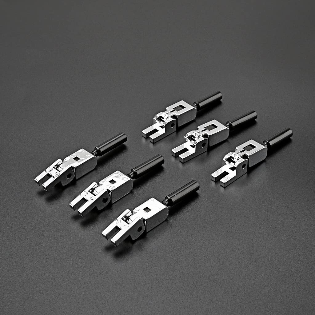 Tremolo Bridge 6 Roller Bridge Tremolo Saddles for Floyd Rose Electric Guitar Replacement Accessories Saddles, (Silver)