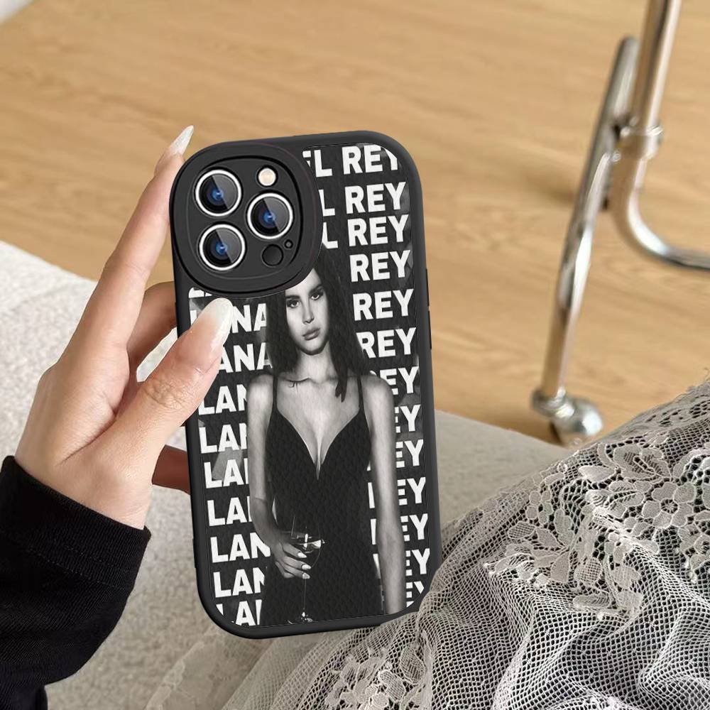 Kryt na telefon zpěvačky Lany Del Rey pro IPhone 11 12 13 14 15 16 Pro Max Mini Plus Měkký kožený kryt