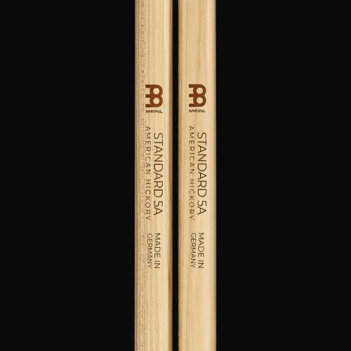 MEINL Stick & Brush Meinl Standard Hickory Drumsticks with Acorn Tip, 5A, SB101 (406 x 14.4mm)