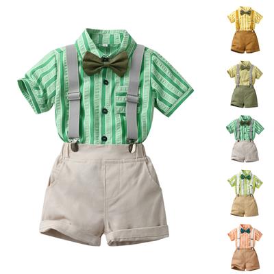 Children Boys Summer Short-Sleeved Shirts  And Shorts  Casual Two Piece