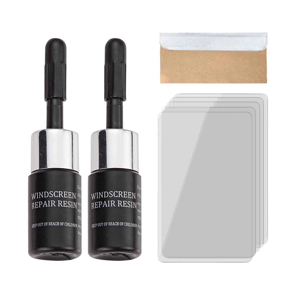 Quick Windshield Crack Kit  Includes Liquid Sealant  Scraper  And Curing Film; A Multi-functional Car Glass Crack Kit.3ml
