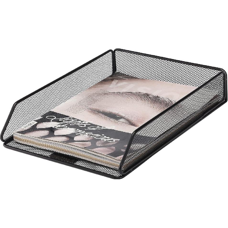 Mr. Pen Mesh Desk Organizer - Single Tray with Letter Tray, File Holder for Desk Paper Management