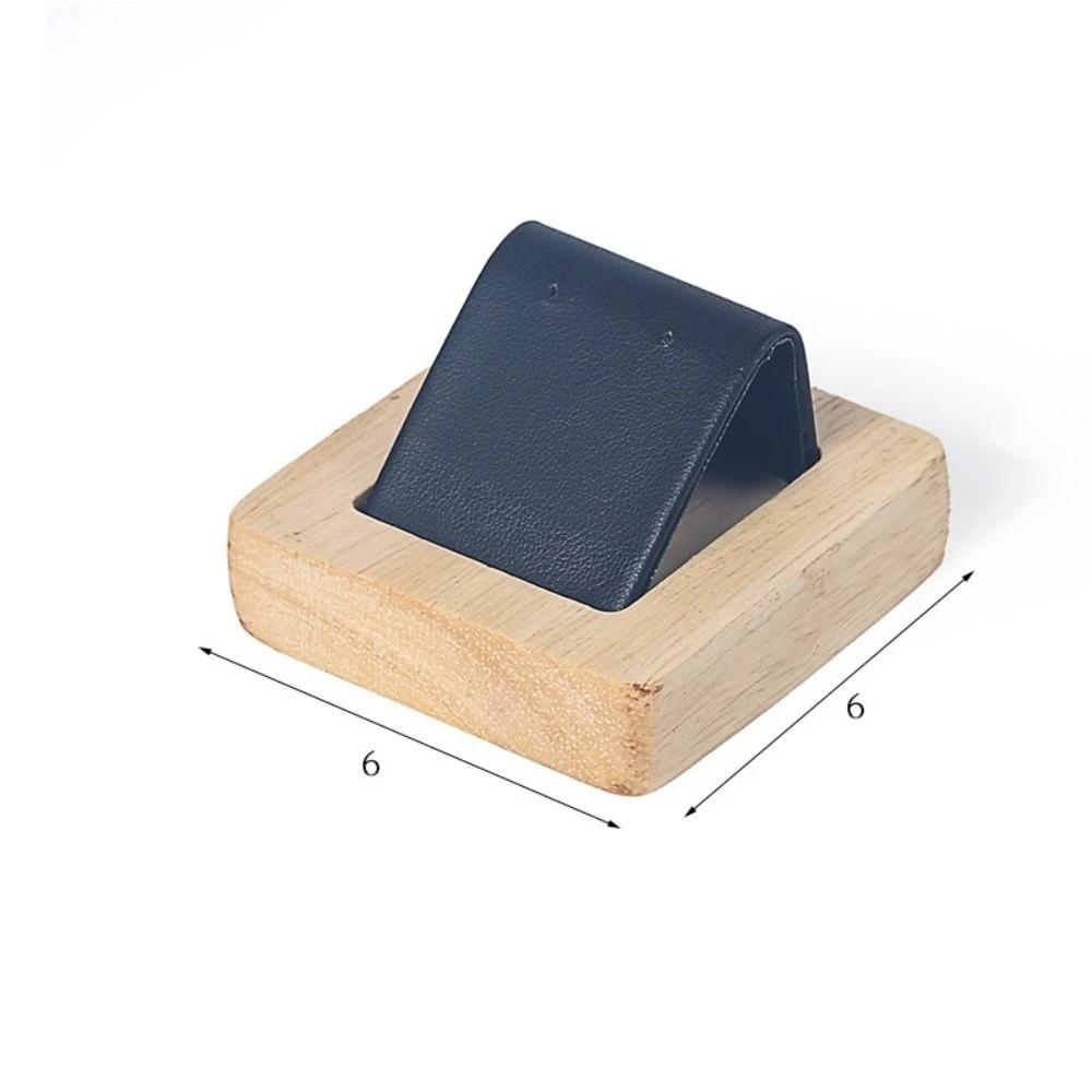 Bamboo Wood Earrings Display Stand DIY Velvet Props Show Stand  Window Counter