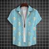 Camisa Hawaiana para Hombre Camisas de Manga Corta Estampadas 3D de Cerveza Camisa para Fiesta de Cerveza Camisetas Camisetas Casuales de Verano Ropa Holgada Oversize para Hombre