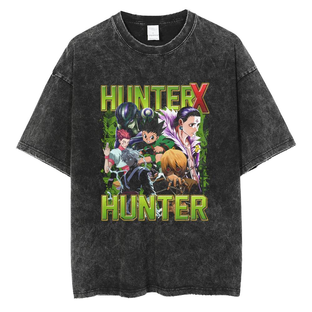 Shizuku T-shirt Manga Graphic Washed Oversized T Shirt Men Women Clothing Pure Cotton Soft Short Sleeve Tee Shirt