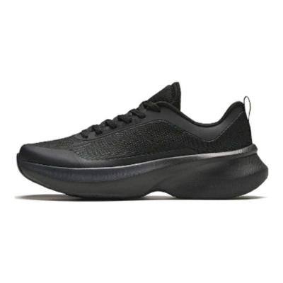 Round Toe Shock Absorbing Durable Low Top Training Shoes Women Sneaker Black 122417757-2