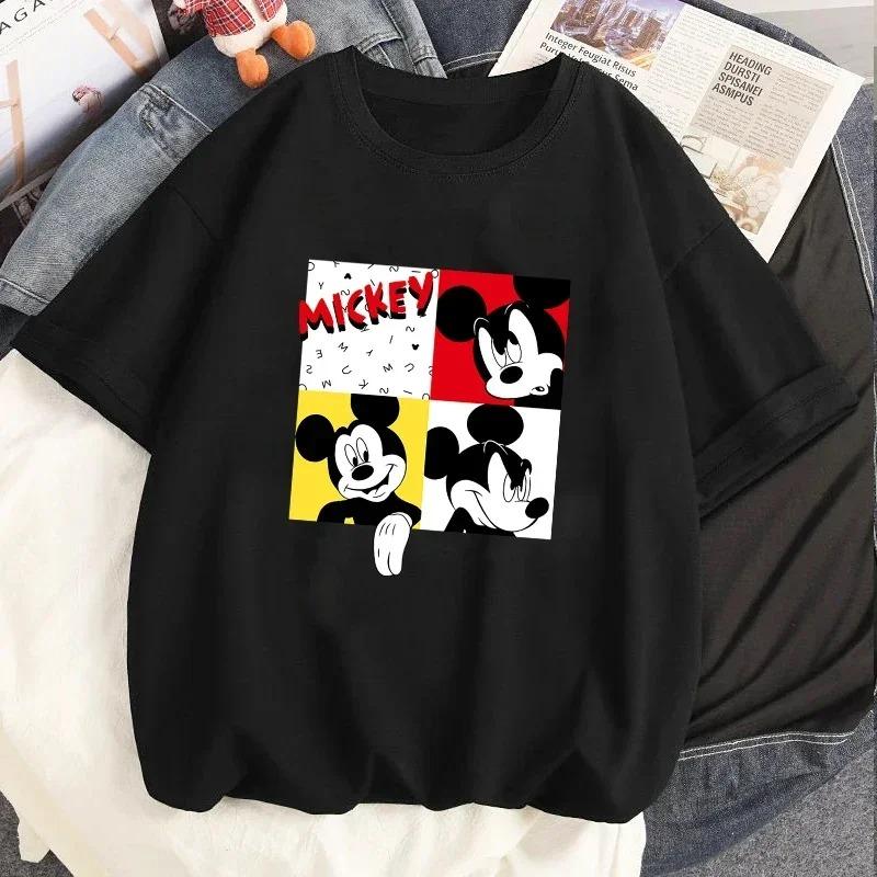 Cute Mouse Graphic Women Tshirt Cartoon Printed Short Sleeve Tee Shirt Funny Duck T Shirts Summer Streetwear Y2k Clothes Tops