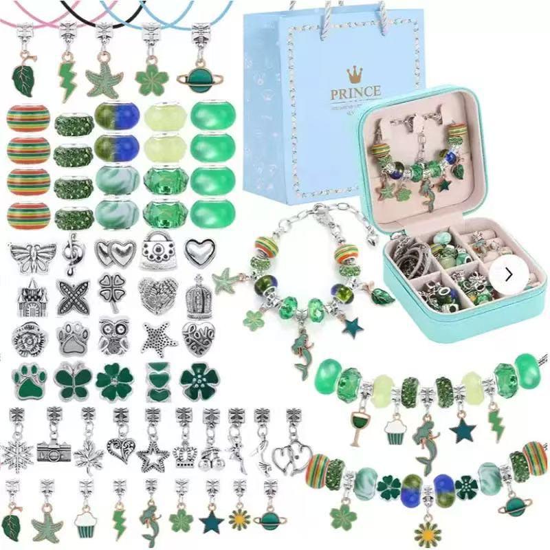 DIY Handmade Crystal Bead Bracelet Set for Kids - Jewelry Craft Kit & Festival Gift