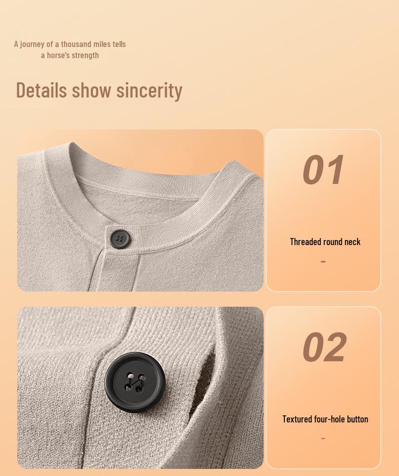 2025 Men's Wool Modal Knit Cardigan: High-End Loose Fit, Casual Autumn/Winter Sweater