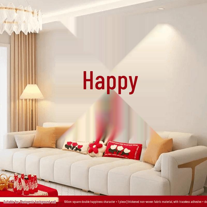 Lot d'autocollants Double Bonheur de Mariage: Décorations de chambre, fenêtre, porte et fiançailles