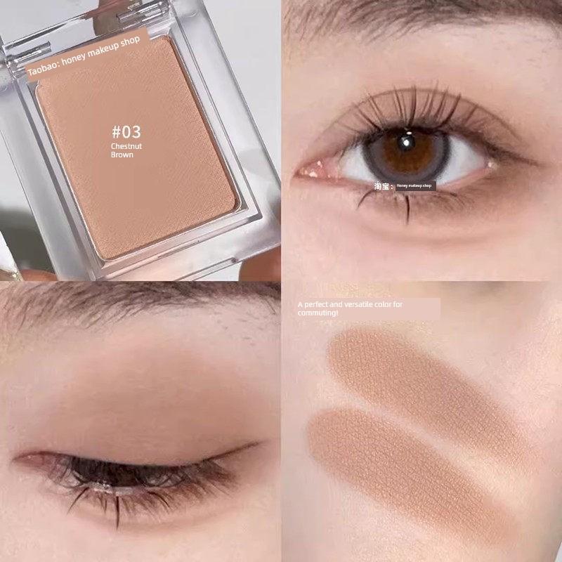 Eyeliner in One Convenient Package! Single-Color Eyeliner Powder in Gray-Brown, Long-Lasting Color, Smudge-Proof, Water-Soluble, Matte and Natural