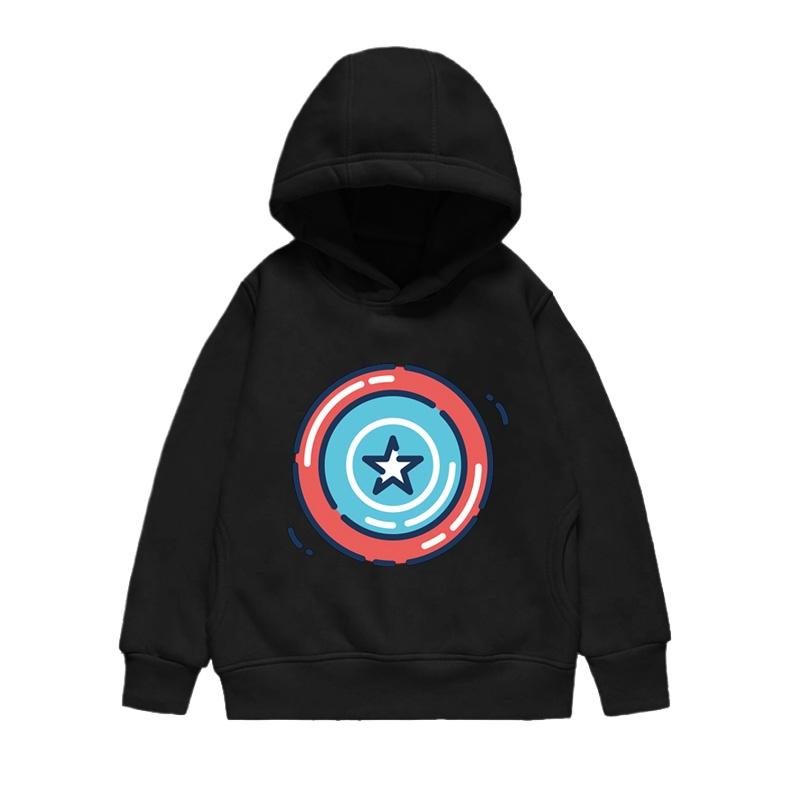 Captain America Black Widow Cartoon Anime Periphery Children's Hoodie New Style Spring and Autumn Boys and Girls Hoodies