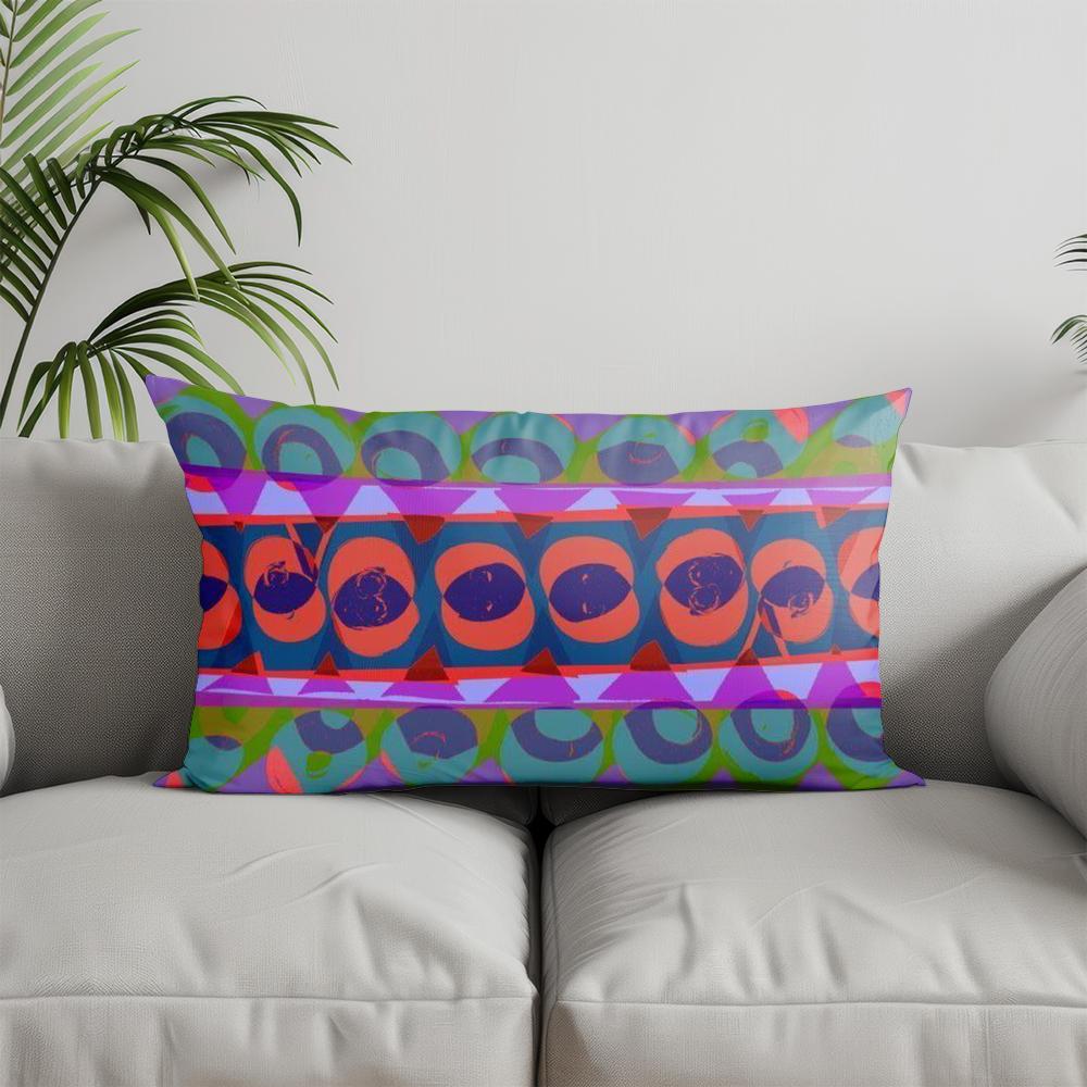 Home Decor Colorful Animal & Geometric Prints Suitable For Sofa Bedroom Car Pillow Cover Cushion Rectangular Back Cushion