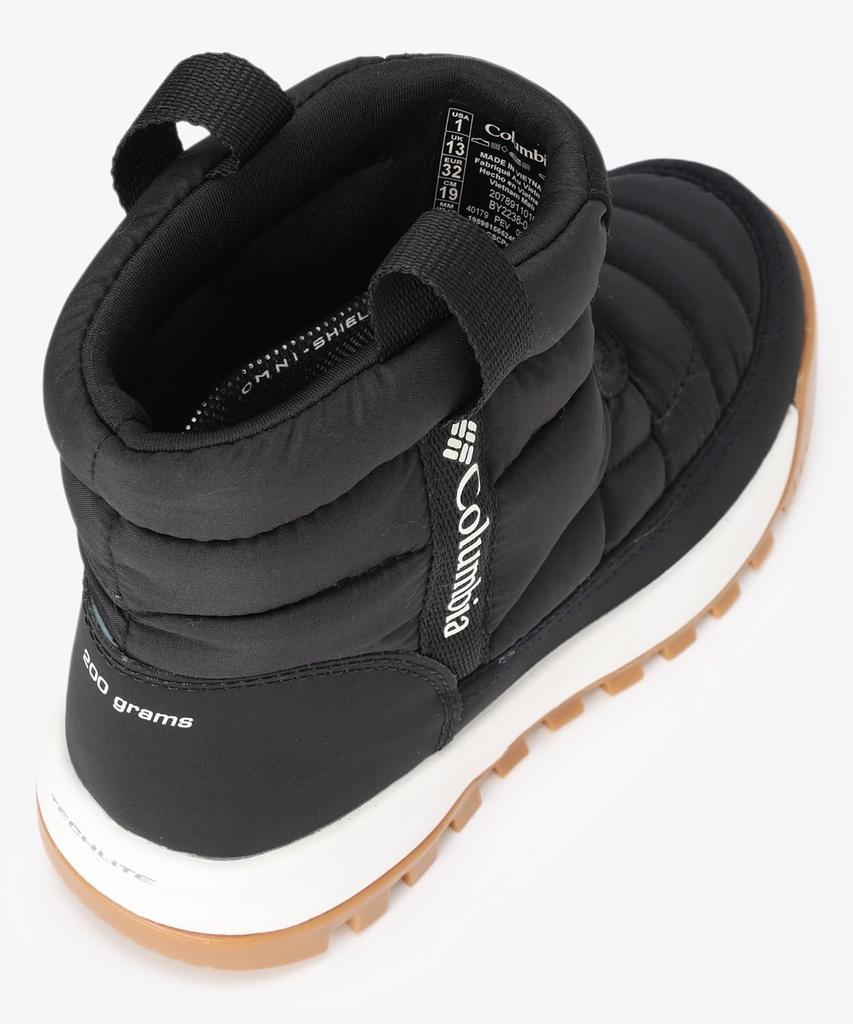 Columbia Youth Snowtrot Mid Boots Size Sea Salt BY2238, Kids' 22.0cm, Black,