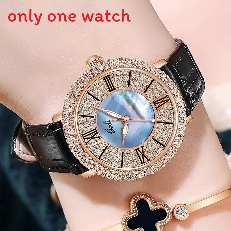 

Gedi Girls Fashion Watch With Genuine Leather Band And Water Resistant Quartz Movement For Casual Wear Blue Black
