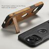Shockproof Leather Case for iPhone 17 16 15 14 13 Pro MAX Protective Slim Cover with Kickstand, Invisible Stand