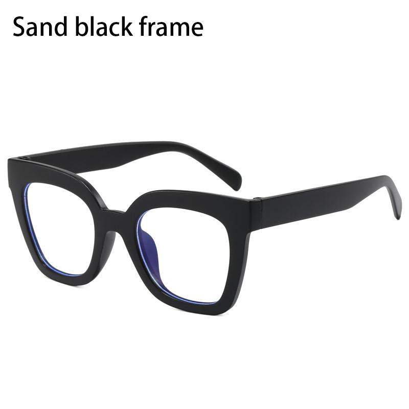 Oversized Square Frame Anti-Blue Light Glasses Woman Fashion Retro Men Computer Gaming Eye Protection Classic Plain Spectacles