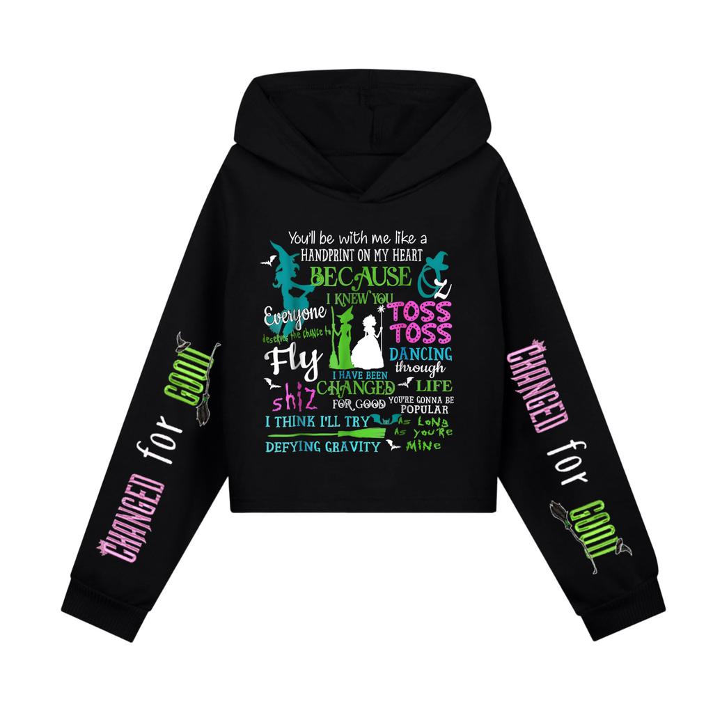 Children's Hooded Hood, Trendy Long Sleeved Witch Hoodie