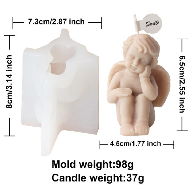 Silicone Mold 3D Angel Candle Molds Handmade DIY Soap Baking Molds Home Decors