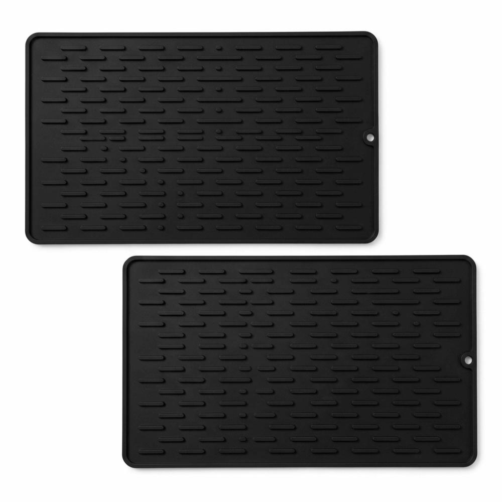 2Pcs Flexible Heat Insulation Pad Rectangle Drying Mat Insulation Pad Vegetable Draining