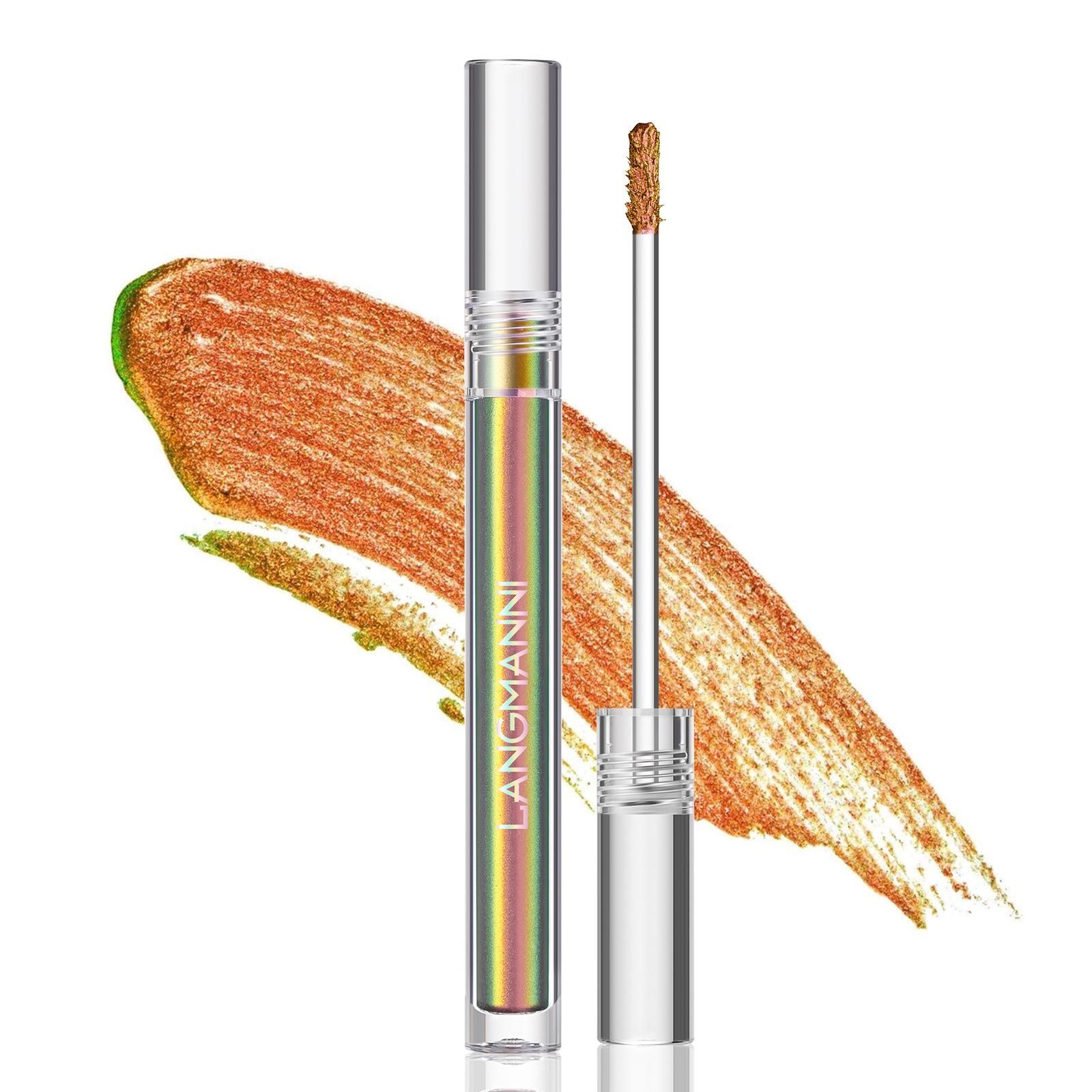 Шестицветная косметика, жидкие тени для век, сверкающие жидкие тени для век, быстросохнущая блестящая пудра, одна упаковка C