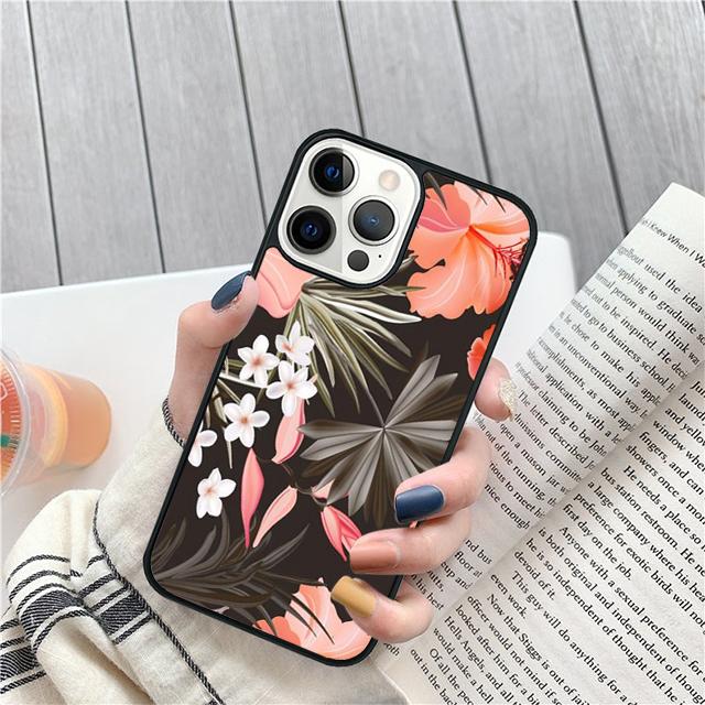 Tropical Paradise Hawaiian Flower Cover For iPhone 17 Air 15 16 14 13 12 Pro Max 11 Pro Max Plus Phone Case Coque