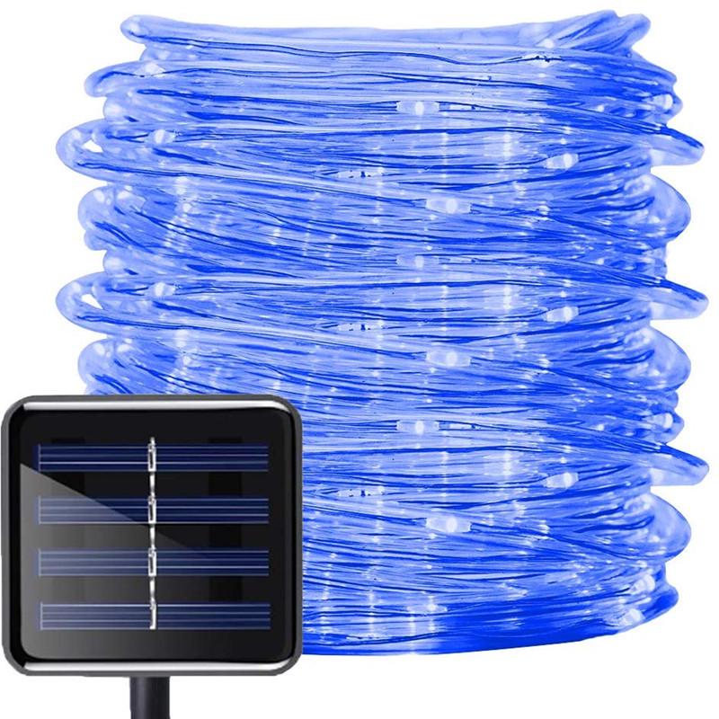 Solar LED Colorful Tube String Lights - Waterproof Courtyard & Garden Decoration