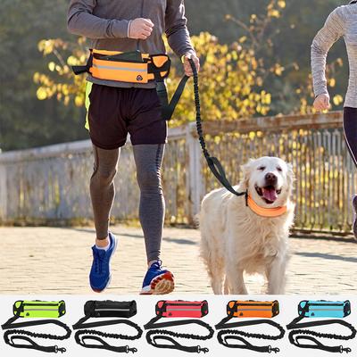 Freihändige Hundeleine zum Laufen, Gehen, reflektierende Leine mit Hüfttasche, einziehbarer elastischer Gürtel, Hunde-Traktionsseil, Haustierprodukte