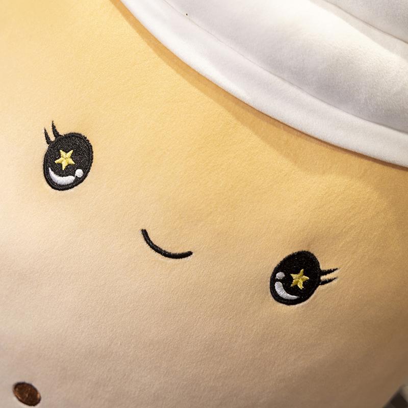 Cute Ice-cream Boba Tea Plush Stuffed Food Milk Tea Soft Doll Bubble Fruit Tea Cup Pillow Cushion Kids Toys Birthday Gift